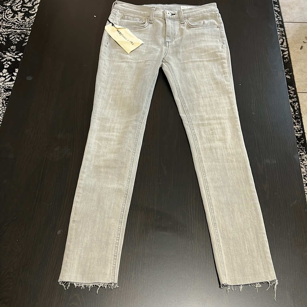 Rag & bone ankle skinny grey wash jean